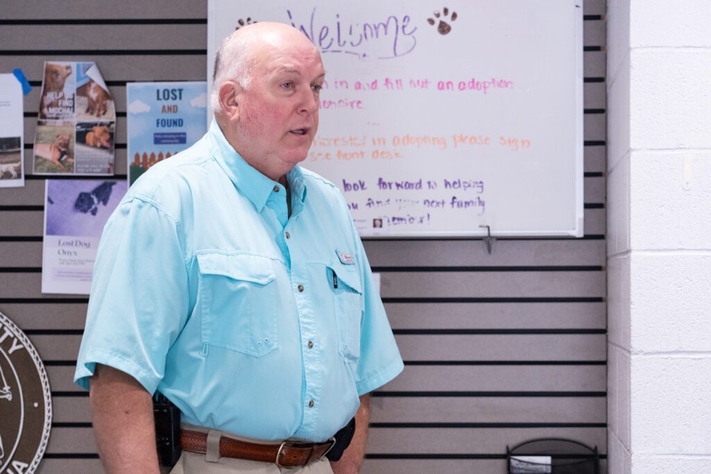 Franklin County North Carolina Animal Shelter Interim Director Jerry Jones in lobby